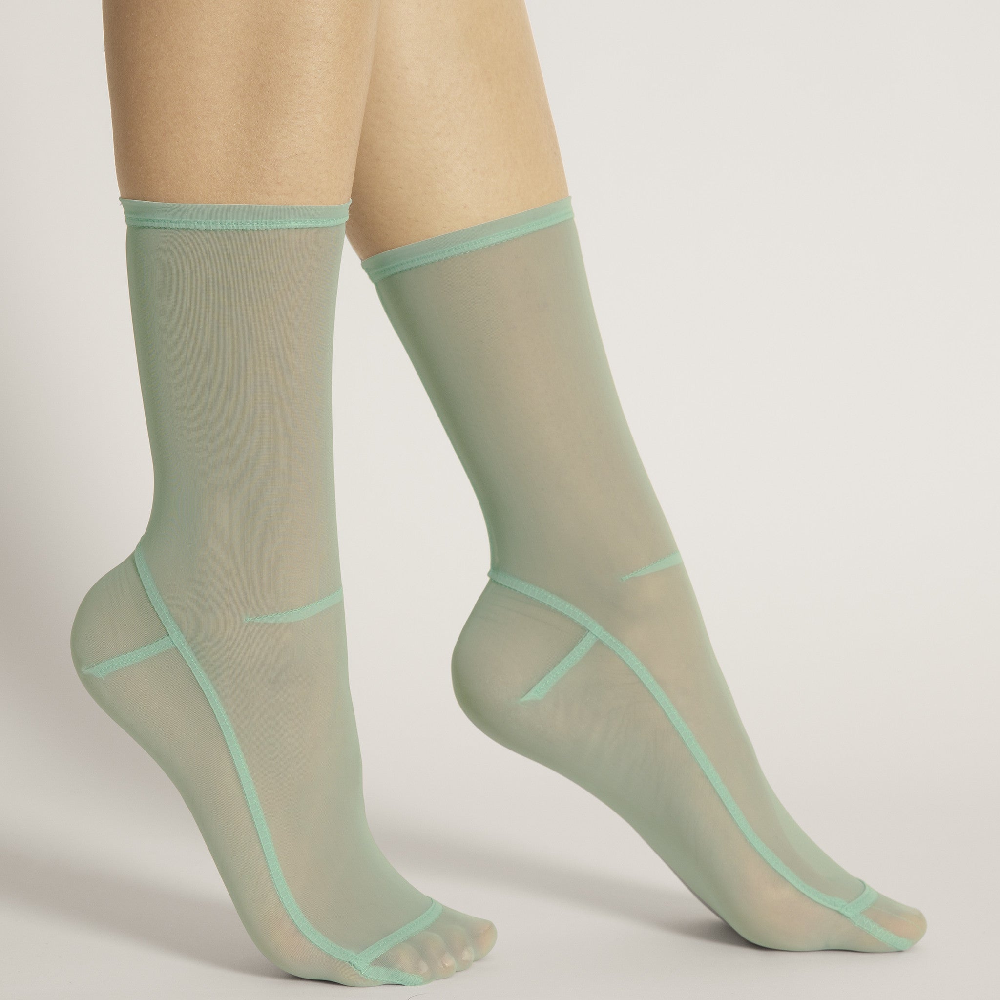 SAMPLE Solid Sea Foam Mesh Socks Darner Los Angeles SAMPLE Solid Sea Foam Mesh Socks Darner Los Angeles