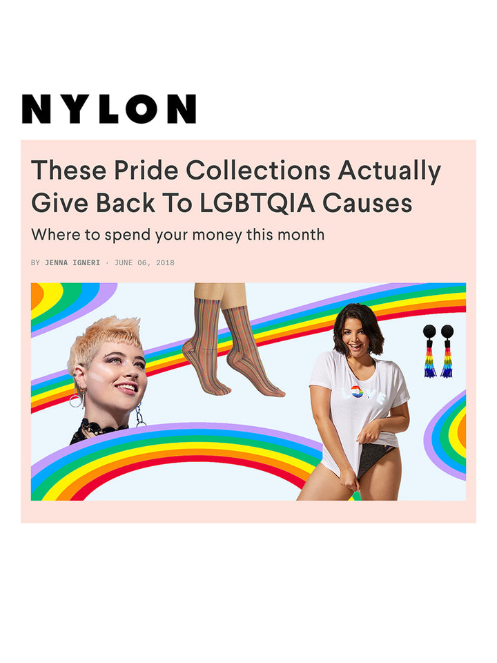 Darner Rainbow Mesh socks in Nylon Magazine