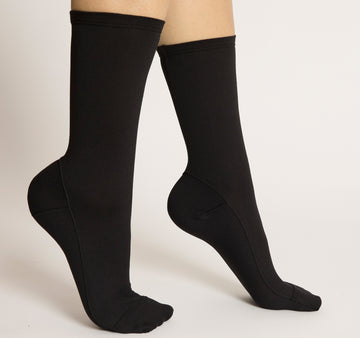 Darner Black Luxe Jersey - Darner Socks 