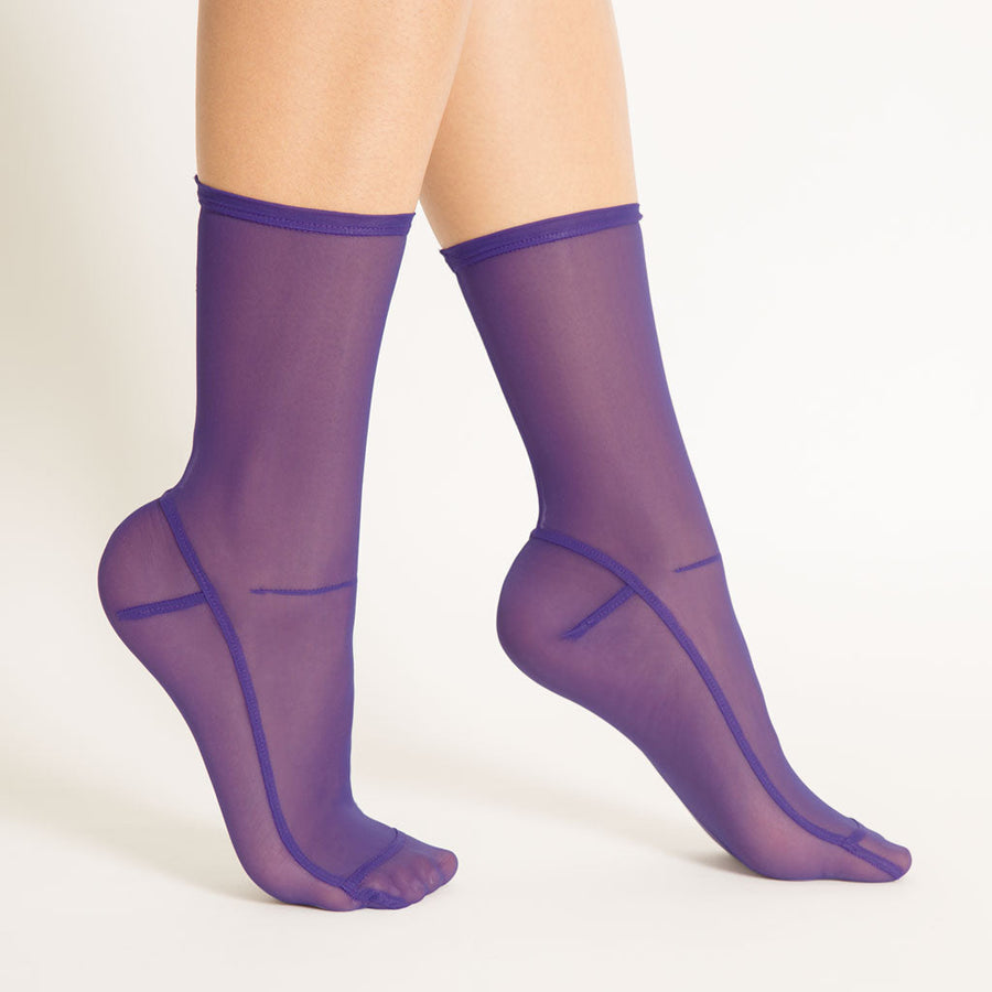 Darner Purple Mesh Socks - Darner Socks 