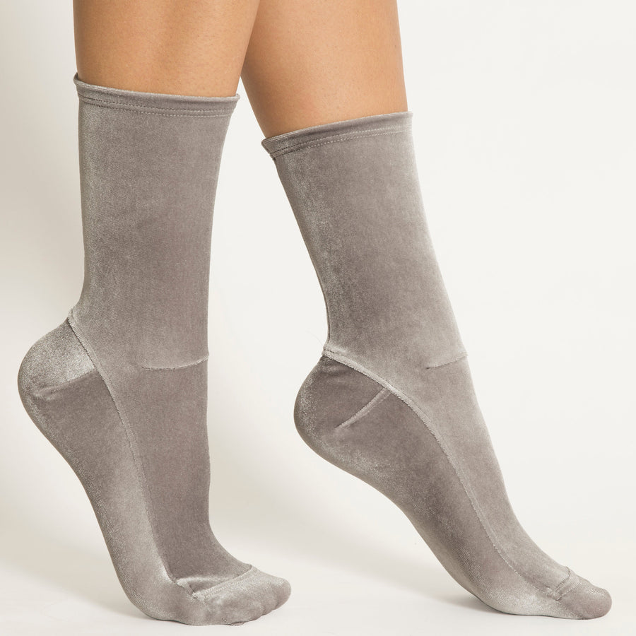 Darner Gray Velvet Socks - Darner Socks 