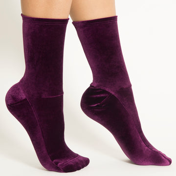 Darner Purple Velvet Socks - Darner Socks 