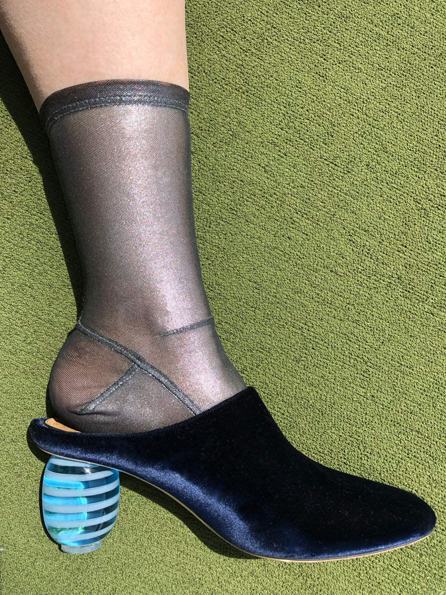 Darner Silver Foil Mesh Socks - Darner Socks 