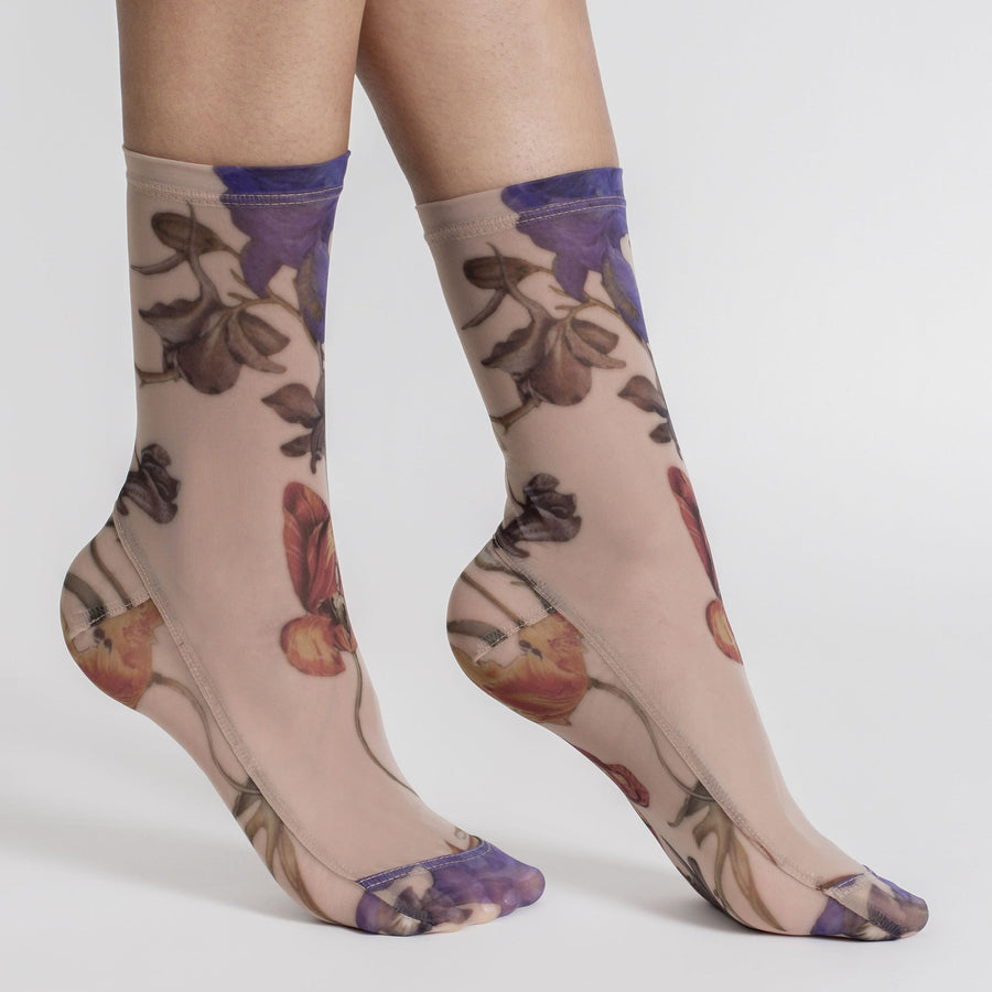 Darner Flora Mesh Socks - Darner Socks 