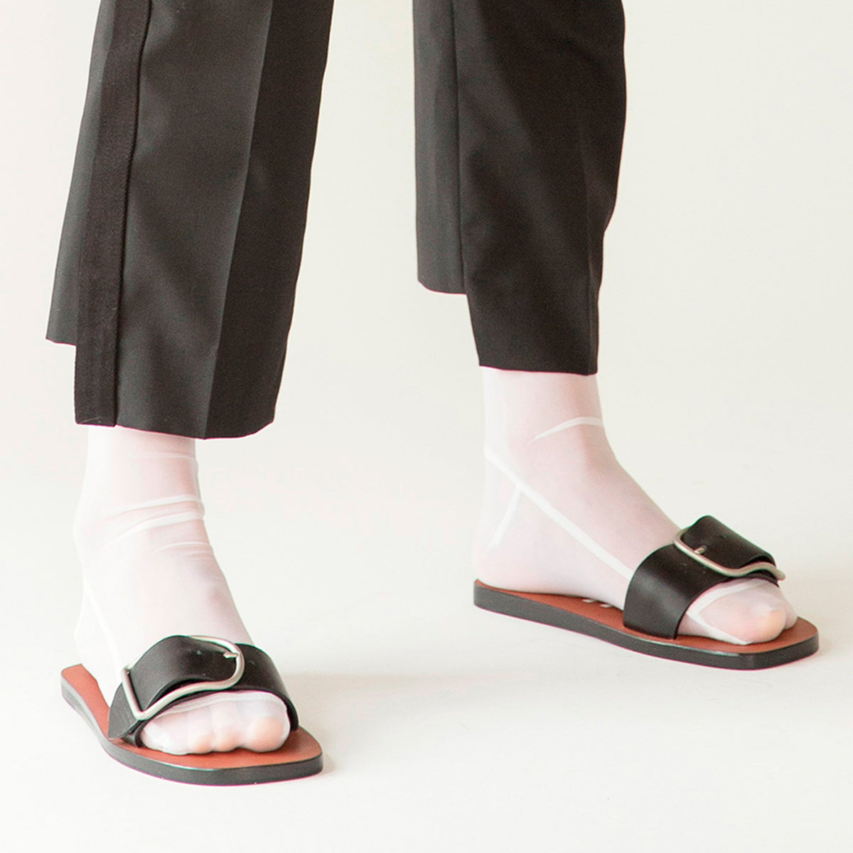 Darner Solid White Mesh Socks - Darner Socks 